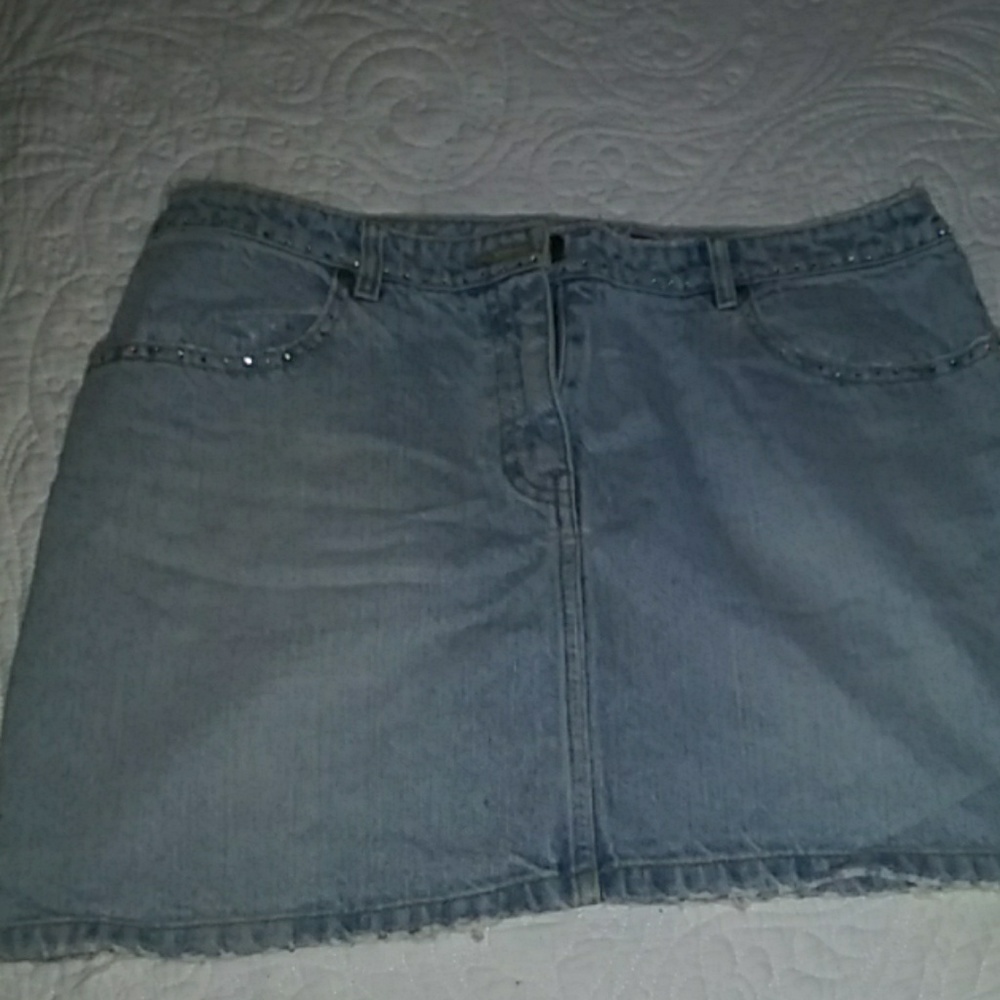 Mini denim skirt